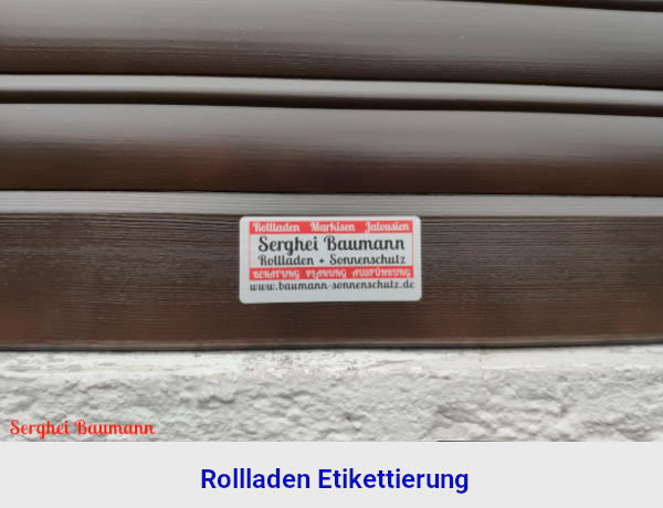 Rollladen-Etikettierung