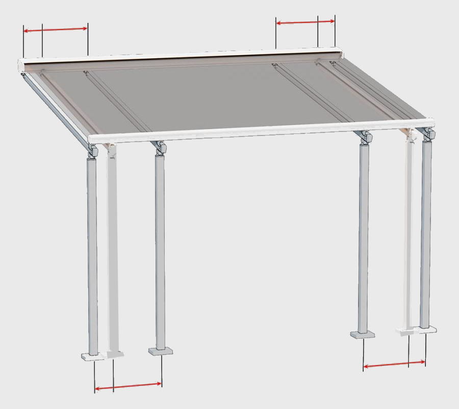 Capri Pergola Säulen einrückbar
