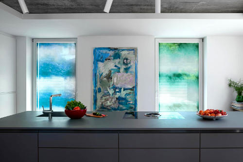 Küchenfenster mit Plissee Aliza
